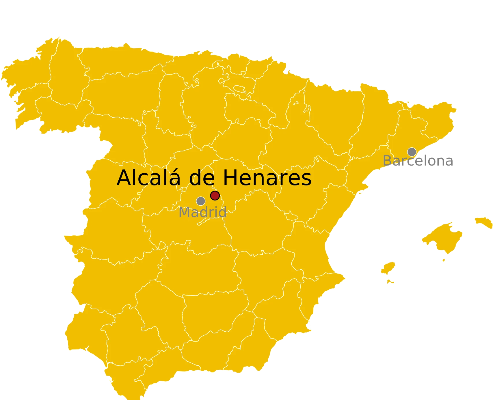 Kaart Alcalá de Henares Spanje - waar ligt Alcalá de Henares