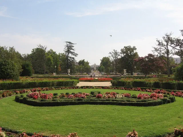 Jardín del Parterre in Aranjuez: Franse barokparterres met geometrische buxushagen en bloemvakken