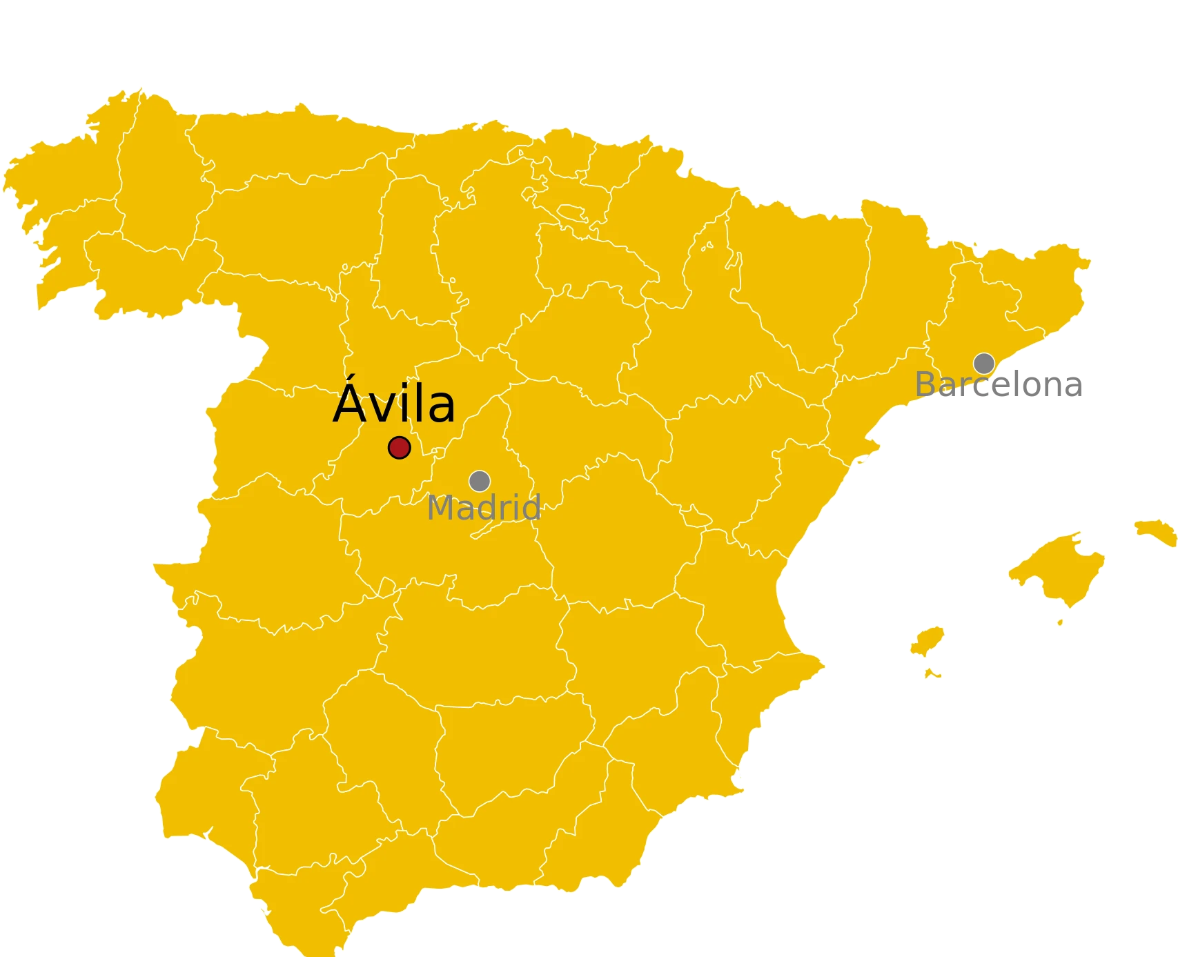 Kaart Ávila Spanje - waar ligt Ávila
