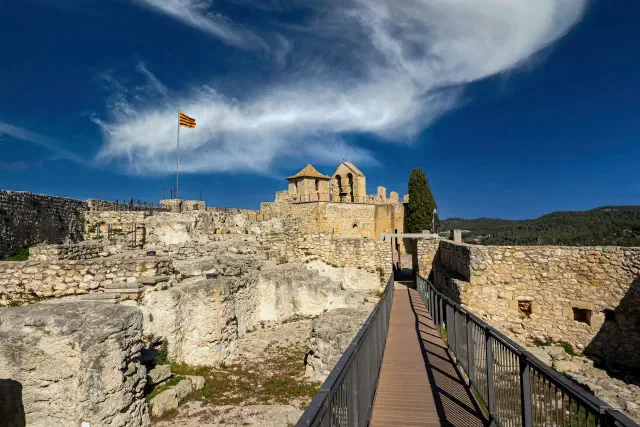 Foto van het kasteel de la Santa Creu de Calafell Foto van het kasteel de la Santa Creu de Calafell