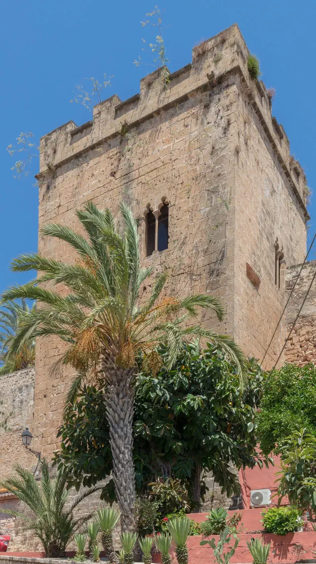 Het Castillo de Dénia op de rots boven de stad met uitzicht over de kust