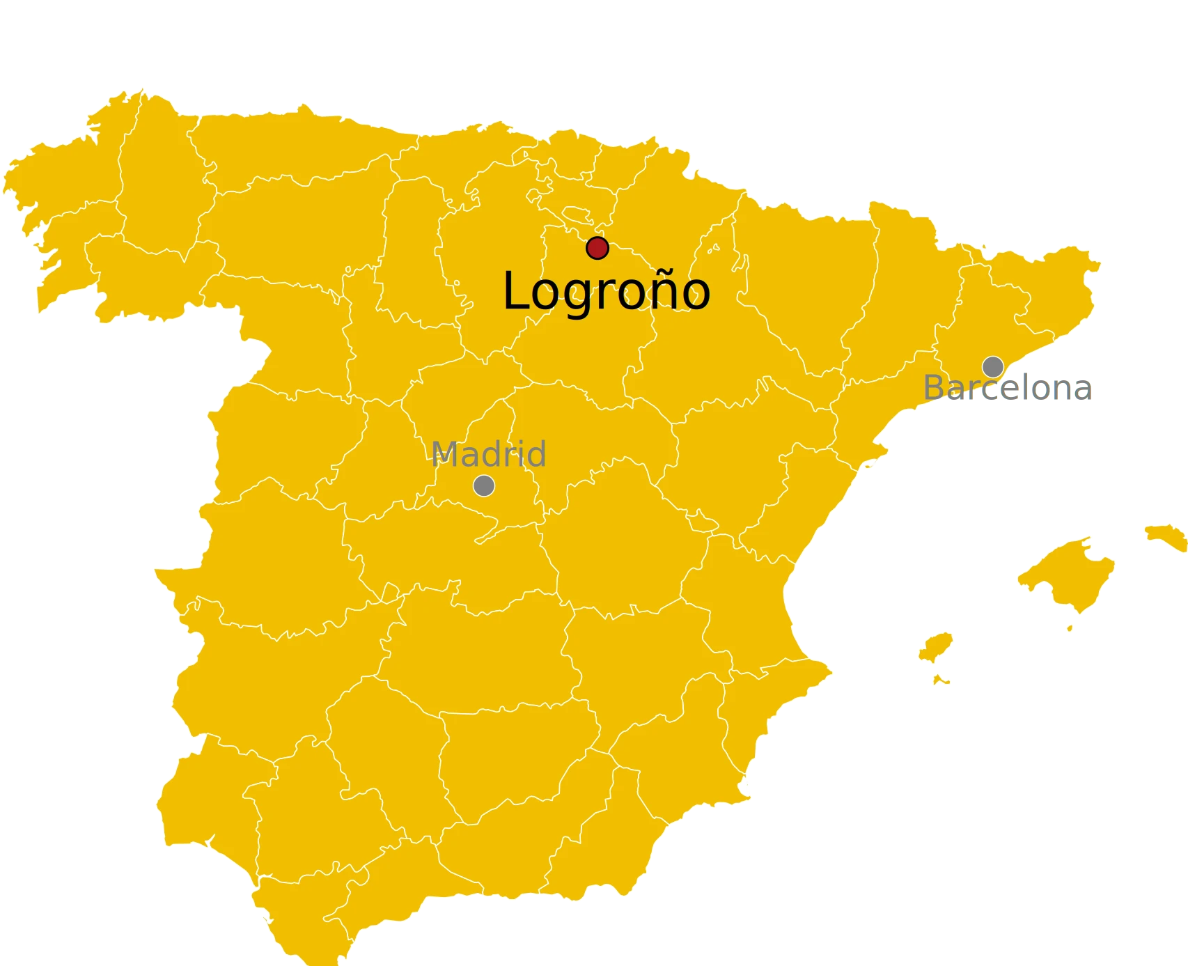 Locatie van Logroño in Spanje Kaart Logroño Spanje - waar ligt Logroño
