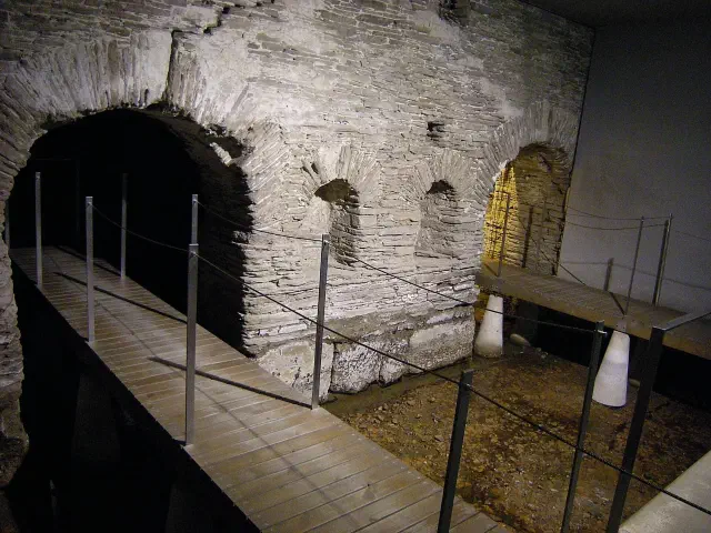 De Romeinse thermen aan de Miño bij Lugo De Romeinse thermen aan de Miño bij Lugo