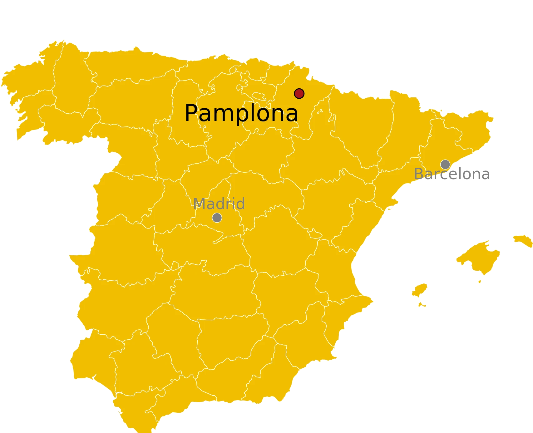 Kaart Pamplona Spanje - waar ligt Pamplona