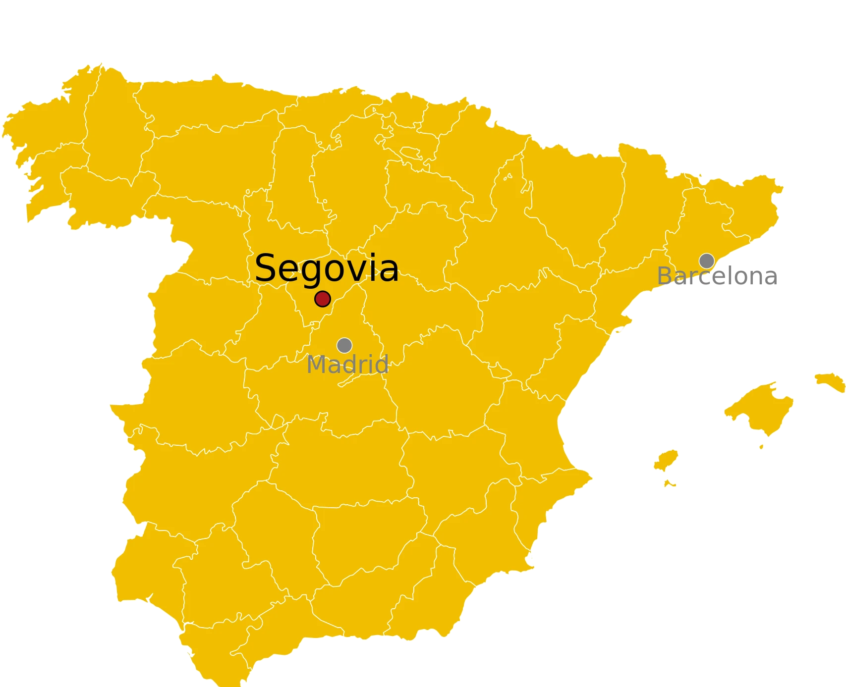 Kaart Segovia Spanje - waar ligt Segovia