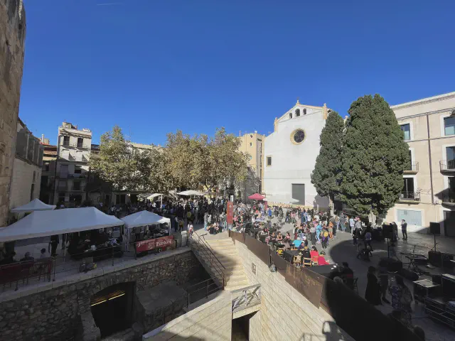 Het plein Placa del Rei in Tarragona Het plein Placa del Rei in Tarragona