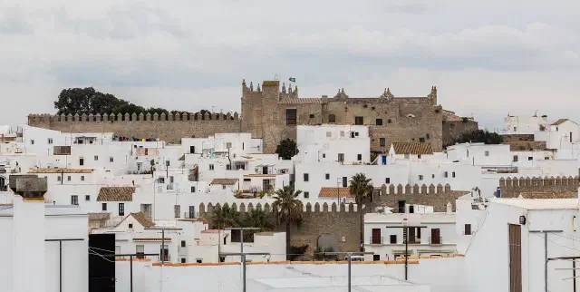 Het Moorse kasteel van Vejer de la Frontera Het Moorse kasteel van Vejer de la Frontera